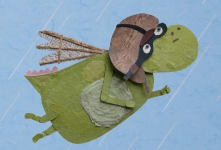 dessin en papier d'un animal volant