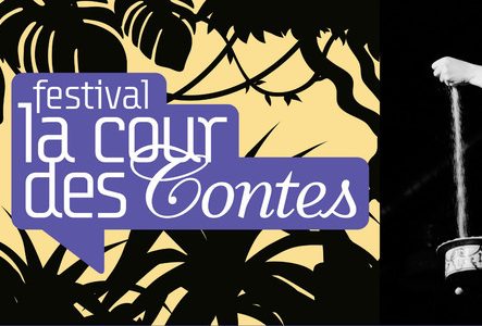 logo du festival La Cour des Contes et photo de Aïni Iften