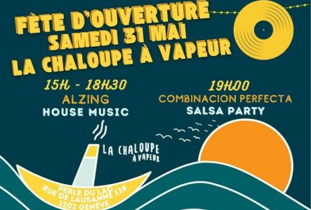 La Barje Affiche de la Chaloupe à vapeur pour la soirée d'ouverture