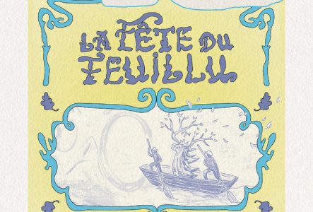 illustration d'un arbre feuillu sur une barque avec des pontoniers