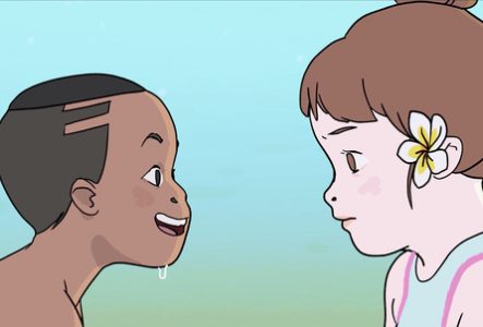 Diego Maia Un jeune garçon et une jeune fille qui se regardent