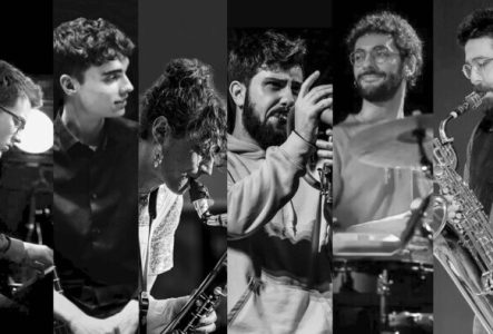 Je vois les six musiciens et leur instruments.