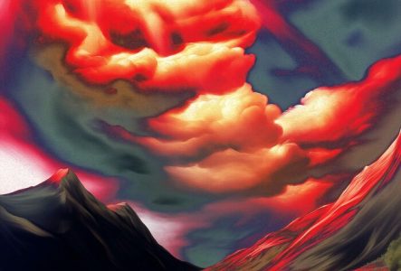 BaseDesign Des montagnes avec le soleil qui perce les nuages