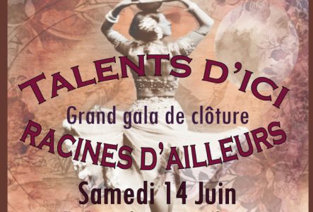 C.Fraiz Affiche de promotion du festival Extravadanza! 2025, met en scène la danseuse du 20e siècle Ruth St Denis sur un fond orangé. L'affiche indique que des stages et un spectacle sont proposés du 13 au 15 Juin.