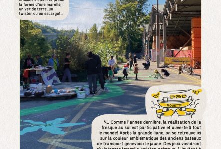 Photo de la fresque liane verte réalisée l'année dernière