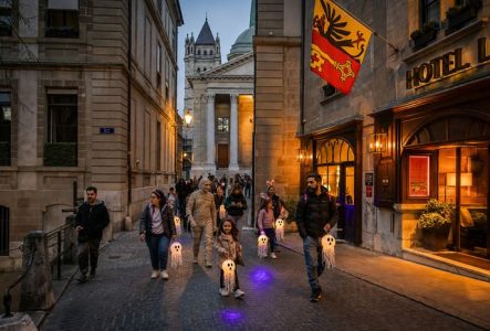 défilé de lampions en vieille ville de Genève