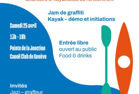 Initiation kayak, jam de graffiti, 25 avril dès 18h à la pointe de la Jonction