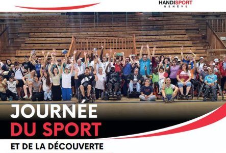 Visuel Handisport Genève pour la Journée sport et découverte 2026 illustrant la fin de journée de la dernière édition.