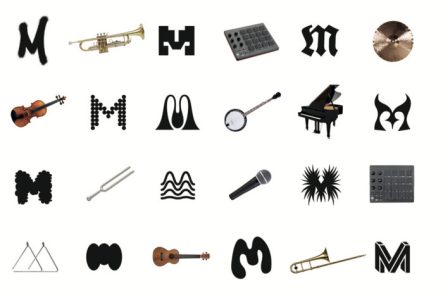 Images d'instruments sur fond blanc
