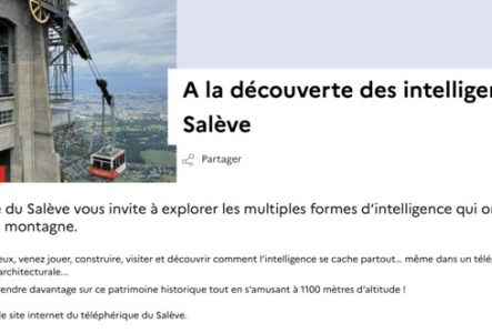 STS Annonce des ateliers prévus au Téléphérique du Salève lors de la Fête de la Science
