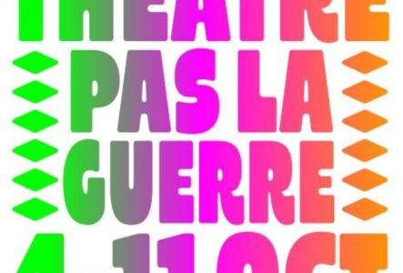 un texte indique Fête du Théâtre pas la guerre. Les dates du festival sont indiquées, du 4 au 11 octobre 2026