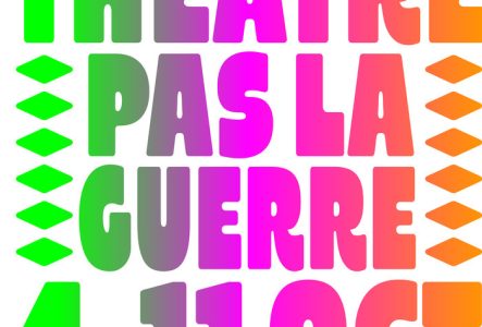 un texte indique Fête du Théâtre pas la guerre. Les dates du festival sont indiquées, du 4 au 11 octobre 2026
