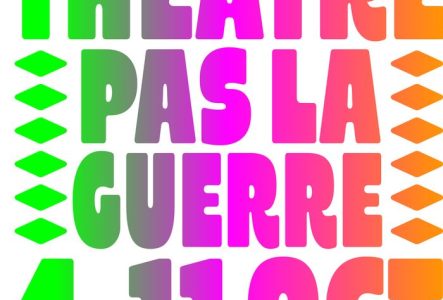 un texte indique Fête du Théâtre pas la guerre. Les dates du festival sont indiquées, du 4 au 11 octobre 2026