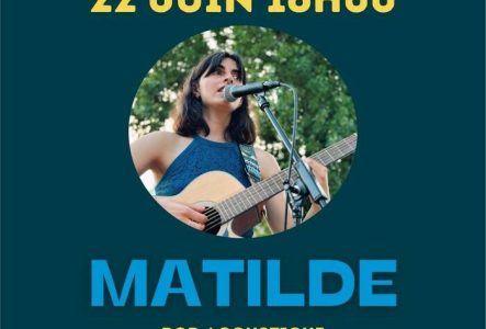 Affiche de la Lazy afternoon à la chaloupe présentant l'artiste Matilde.