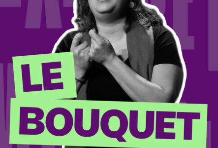 Improvisateurices en action et titre de l'évènement