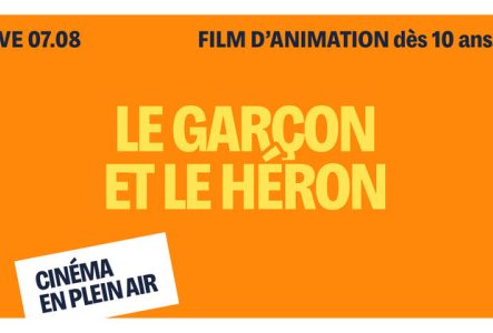 Sur fond orange se trouve le titre écrit en jaune