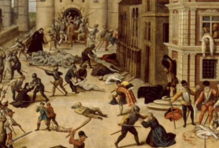 François Dubois, Le Massacre de la Saint-Barthélemy, Huile sur bois de noyer, entre 1572 et 1584.