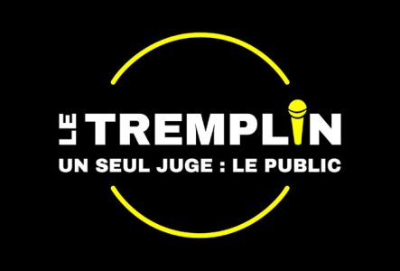 Le logo du tremplin avec le I remplacé par un micro jaune