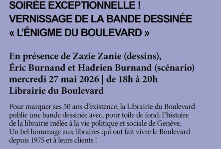 Vernissage de la BD "L'énigme du Boulevard" le 27.5.2026 à 18h