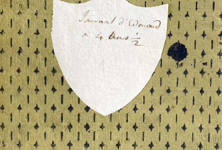 Page de couverture du journal d’Edmond Boissier à 4 ans et demi.