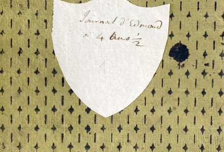 Page de couverture du journal d’Edmond Boissier à 4 ans et demi.