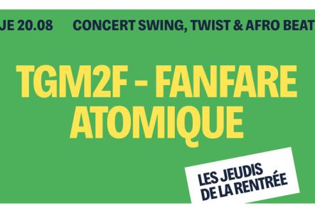 Sur fond vert on retrouve le titre écrit en jaune