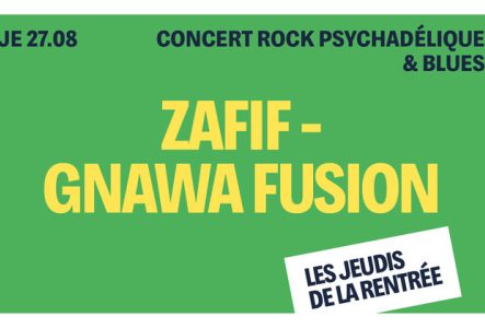 Sur fond vert on retrouve le titre écrit en jaune