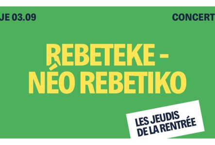 Sur fond vert on retrouve le titre en jaune