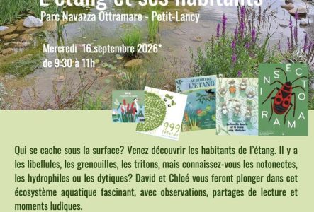 Animation famille - Lisons la nature: L'étang et ses habitants - photo de l'étang du parc Navazza-Oltramare au Petit-Lancy