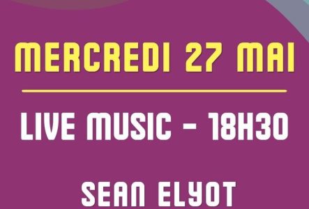 Mercredi 27 mai à 18h30, venez écouter le concert folk acoustique de Sean Elyot à La Barje pour passer un moment chaleureux au bord de l'eau !