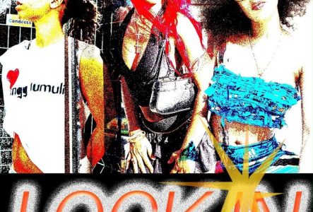 Affiche Evènement: LOCK IN, en image les 3 artistes, sous titre shatta // bouyon // baile funk. et les noms d'artistes angy kumuli, wamheda et spice & curls