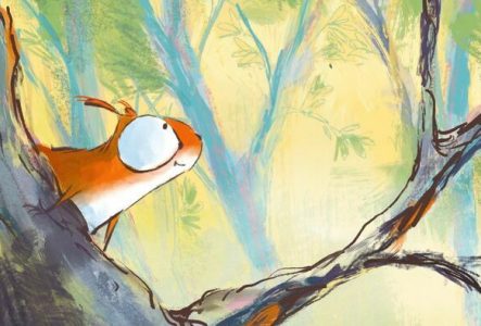 Dessin d'un écureuil sur un arbre