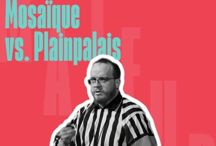 Titre de l'évènement et improvisateur en action