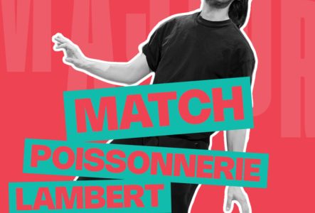 Titre de l'évènement et improvisateur en action