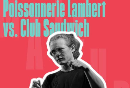 Titre de l'évènement et improvisateur en action
