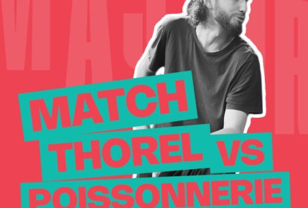 Titre de l'évènement et improvisateur en action