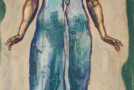 Ferdinand Hodler, "Regard dans l'infini (une figure)", 1914, huile sur toile, 128,5 x 60,5 cm, signé et daté en bas à gauche : "F. Hodler.1879", propriété du Canton de Berne.