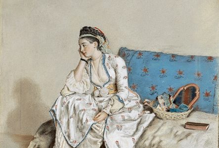 Portrait d'une femme au pastel