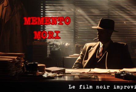 Un détective, fume assis à son bureau