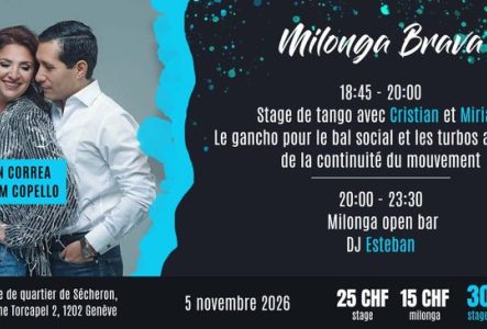 Flyer de l'événement avec les enseignants du cours