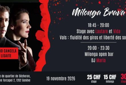 Flyer de l'événement avec les enseignants du cours