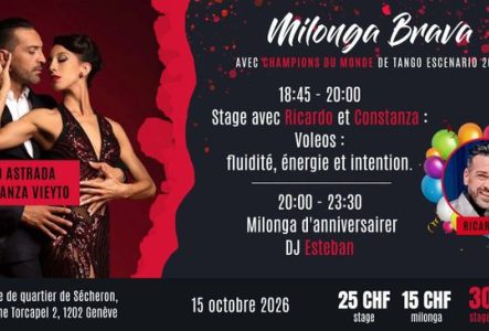 Flyer de l'événement avec les enseignants du cours