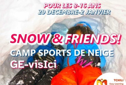Des enfants dans un igloo pendant un camp Tchili Easy Learning