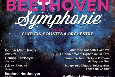 Affiche de la soirée avec toutes les informations sur le concert,