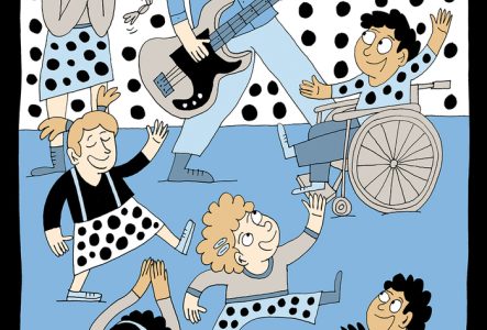 Des enfants devant une oeuvre