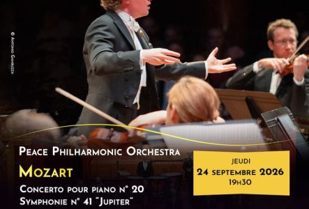 L'affiche du concert d'ouverture de la saison du Peace Philharmonic. Le 24 septembre 2026. Nikolay Khozyainov, piano et direction