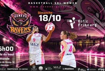 affiche match Ravens contre Fribourg en basket féminin