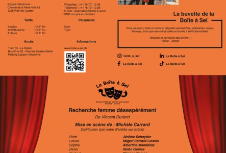 Flyer de présentation de la comédie 2026