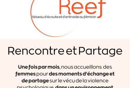 Texte avec le titre "rencontre et partage" avec une description succincte de l'activité proposée.