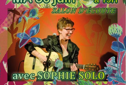flyer du salon d'écoute avec Sophie Solo
